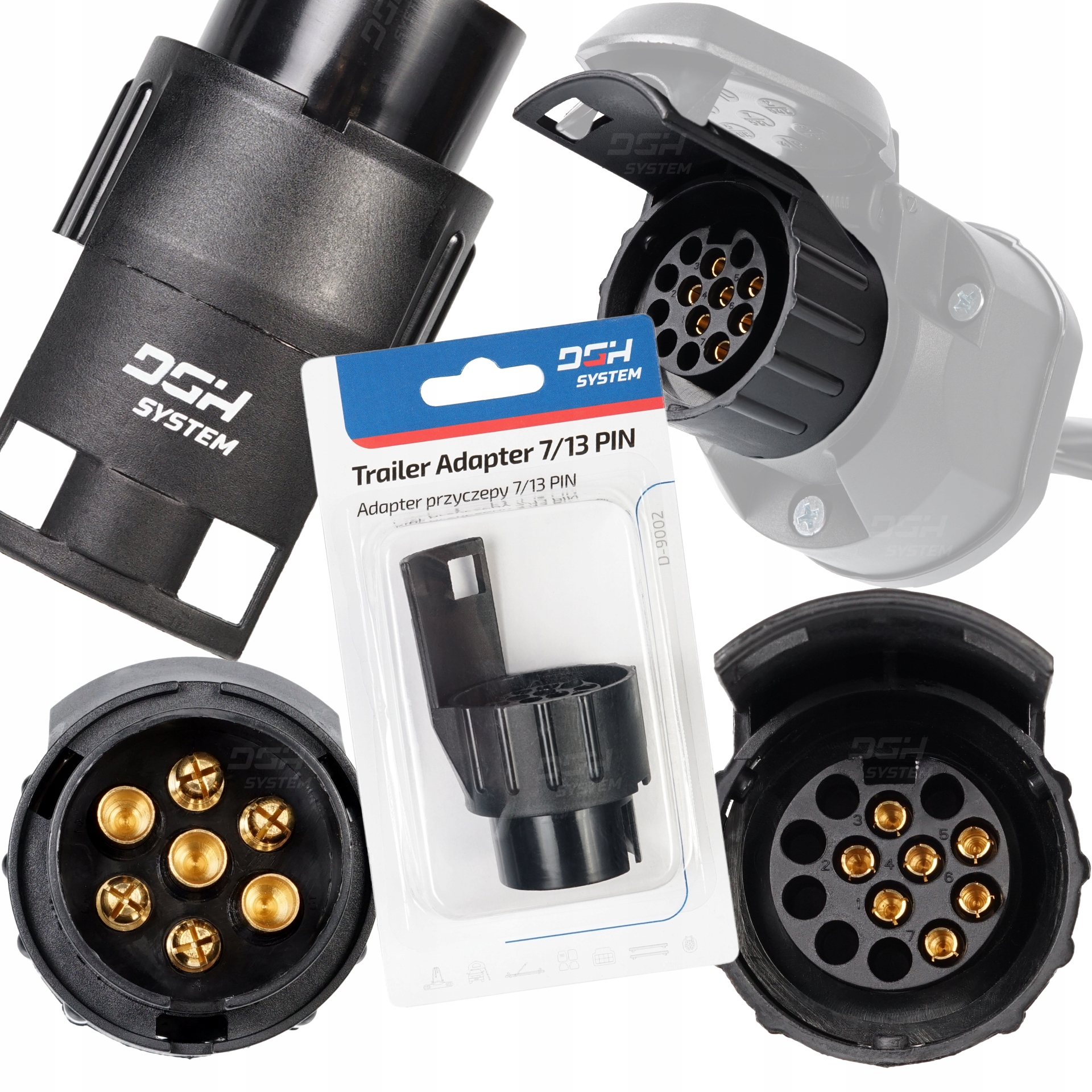 Adapter Redukcja Przejściówka Gniazda Haka Przyczepy Z 7 Na 13 Pin Dgh