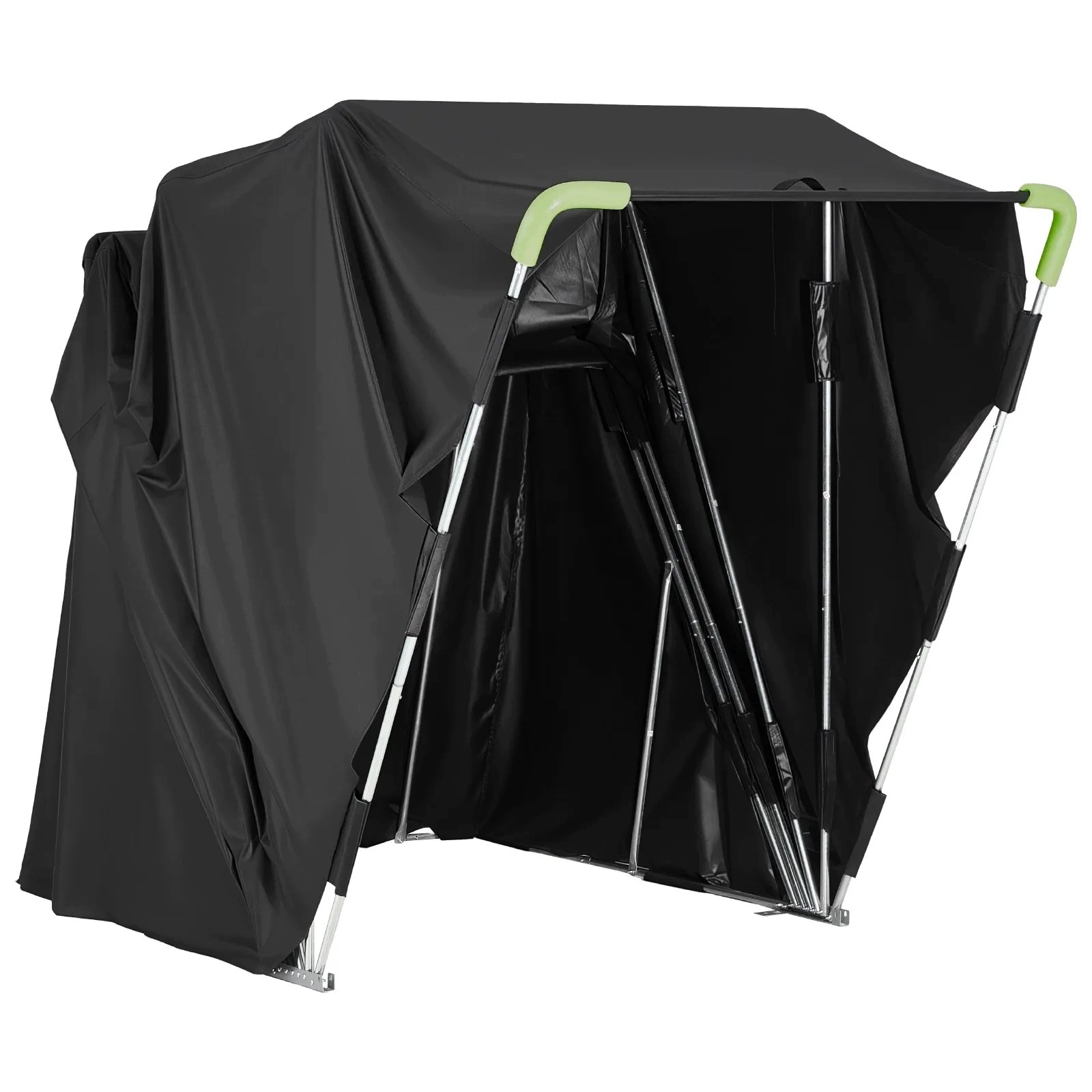 Vodotesný garážový stan na motocykel prístrešok skúter 346x137 cm čierny visiaci zámok