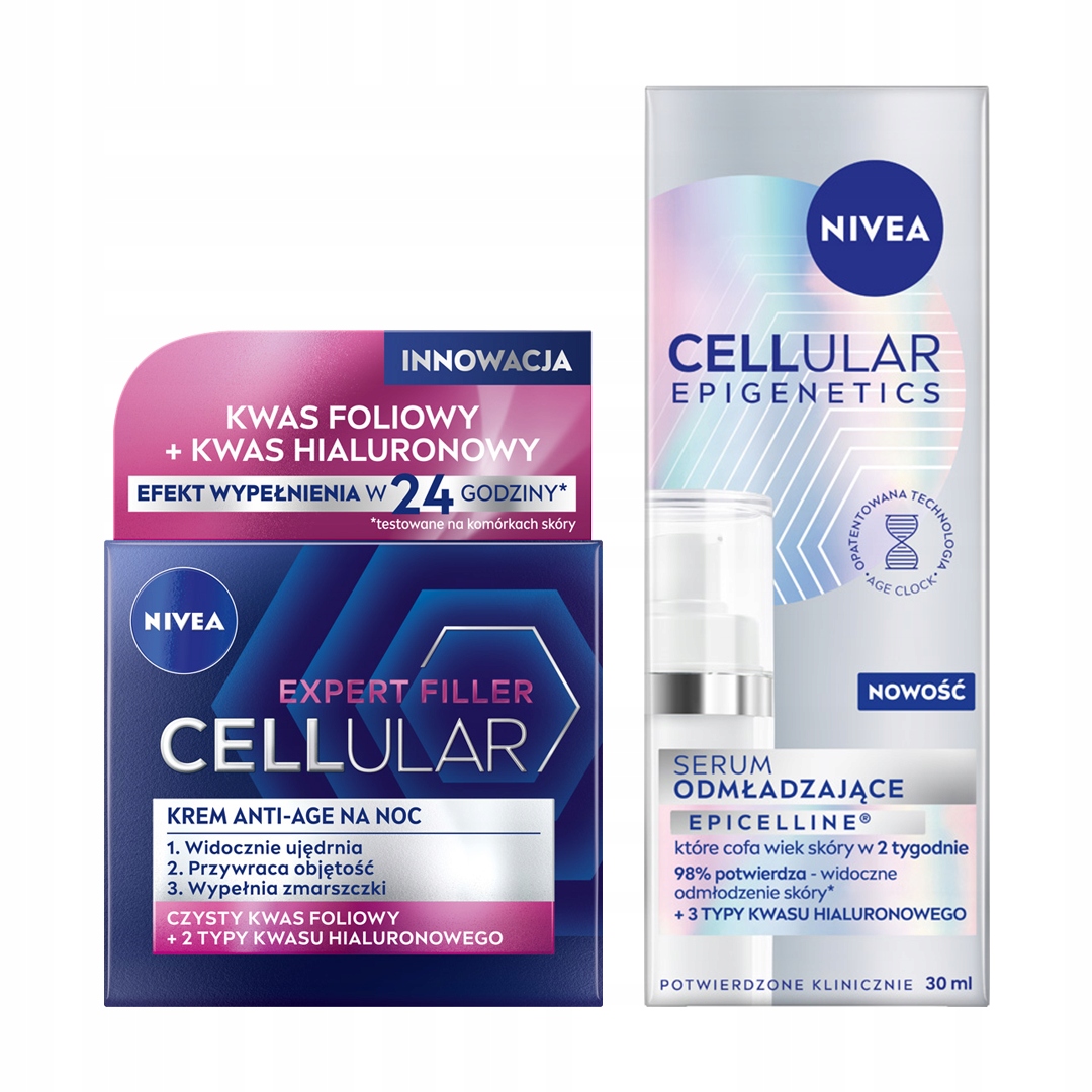 Nivea Cellular Sada séra Epigenetics noční krém proti vráskám