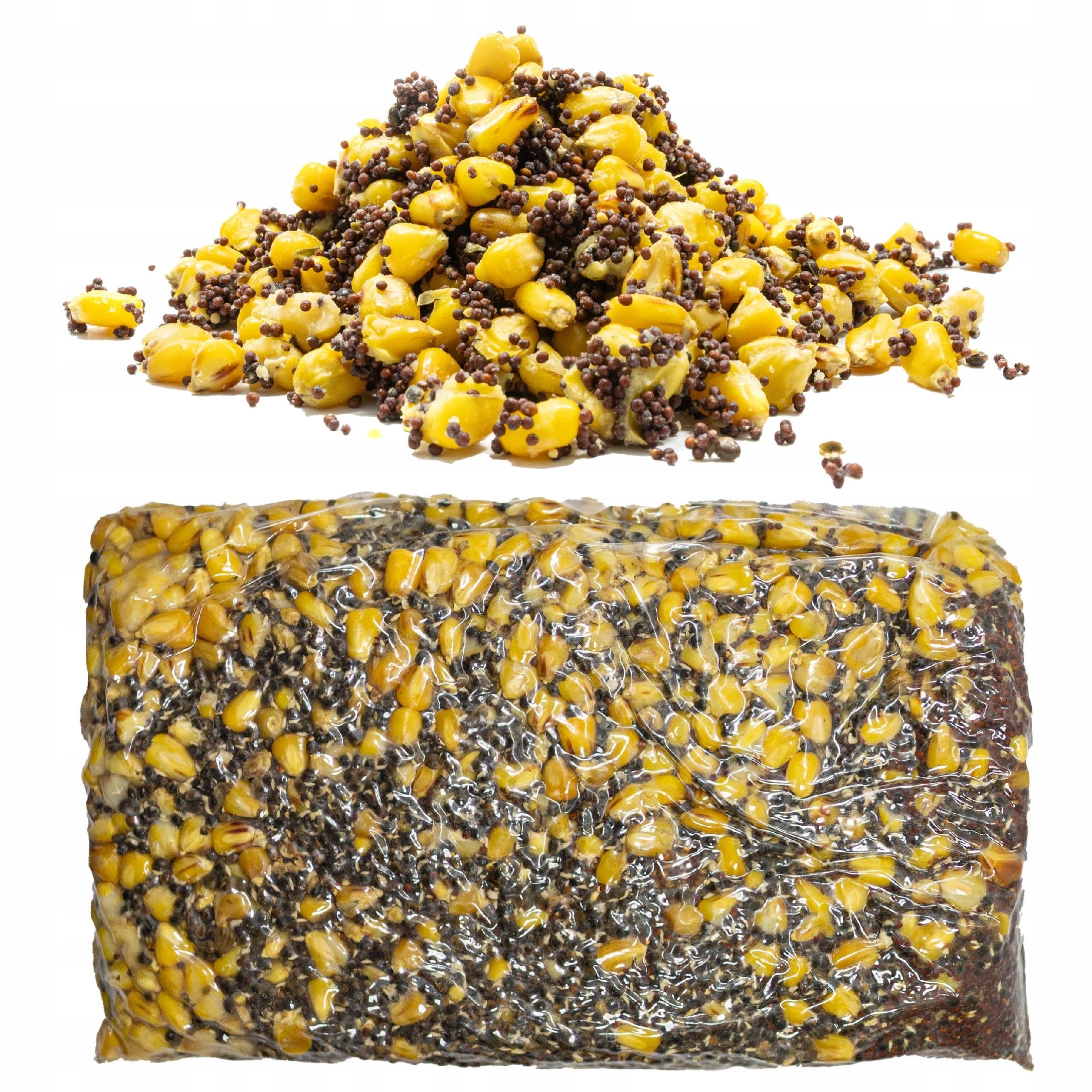 Kukurydza gotowana wędkarska na ryby 2,5kg naturalna pszenica rzepik mix