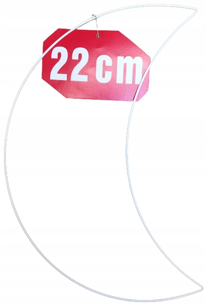 Biały księżyc metalowy do łapaczy snów 22 cm