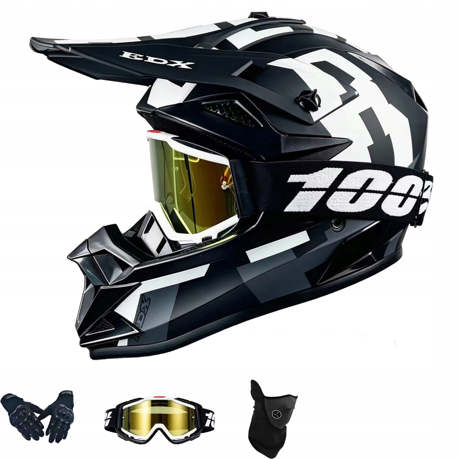Helma Na Elektrickou Koloběžku Cross Enduro Quad Bmx Helma Brýle Rukavicexl