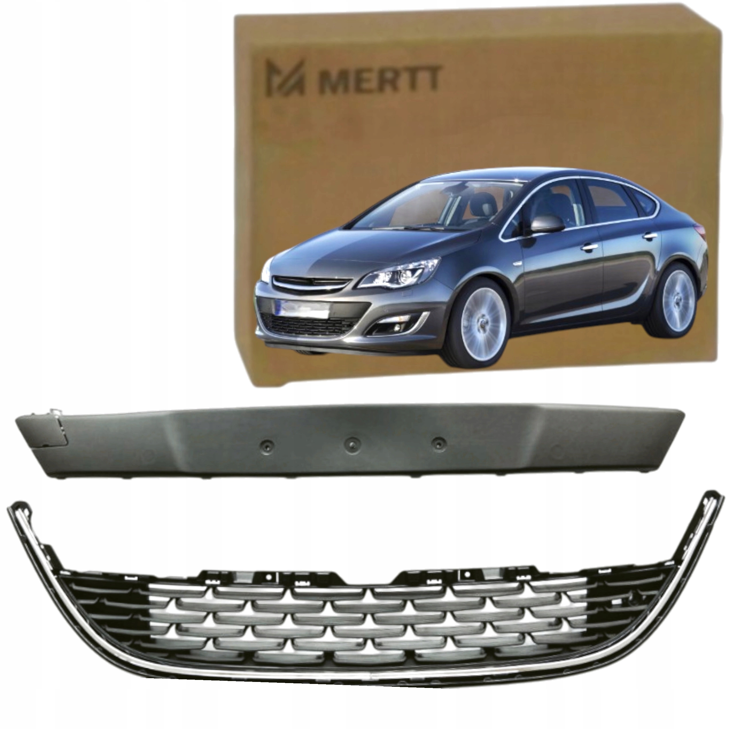 Opel Astra J 2013-2015 Atrapa Mřížka Nárazníku Středová Lišta Chrom 13387326