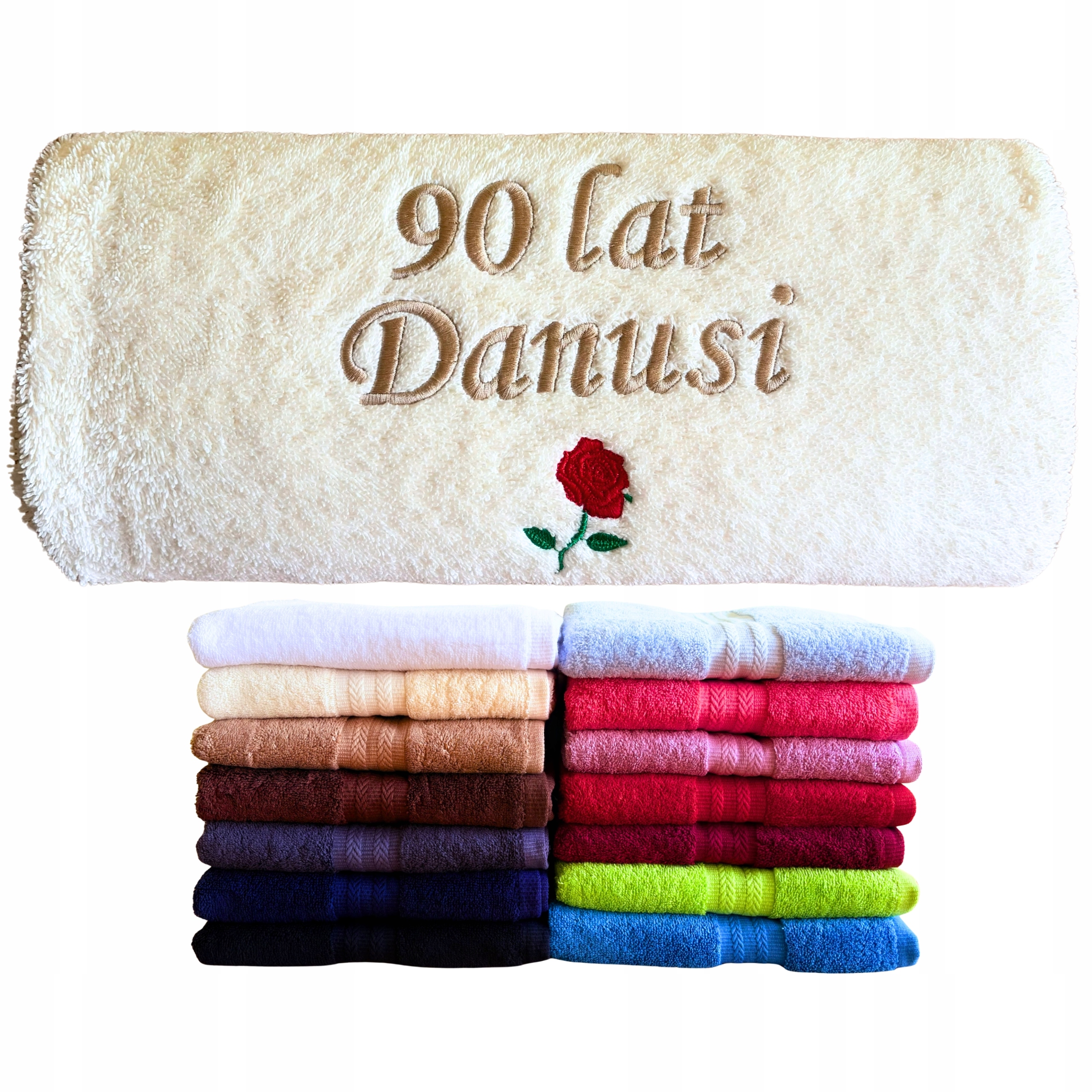 90 let Dárek pro ženu babičku, tetu, 90. narozeniny, Ručník S Nápisem