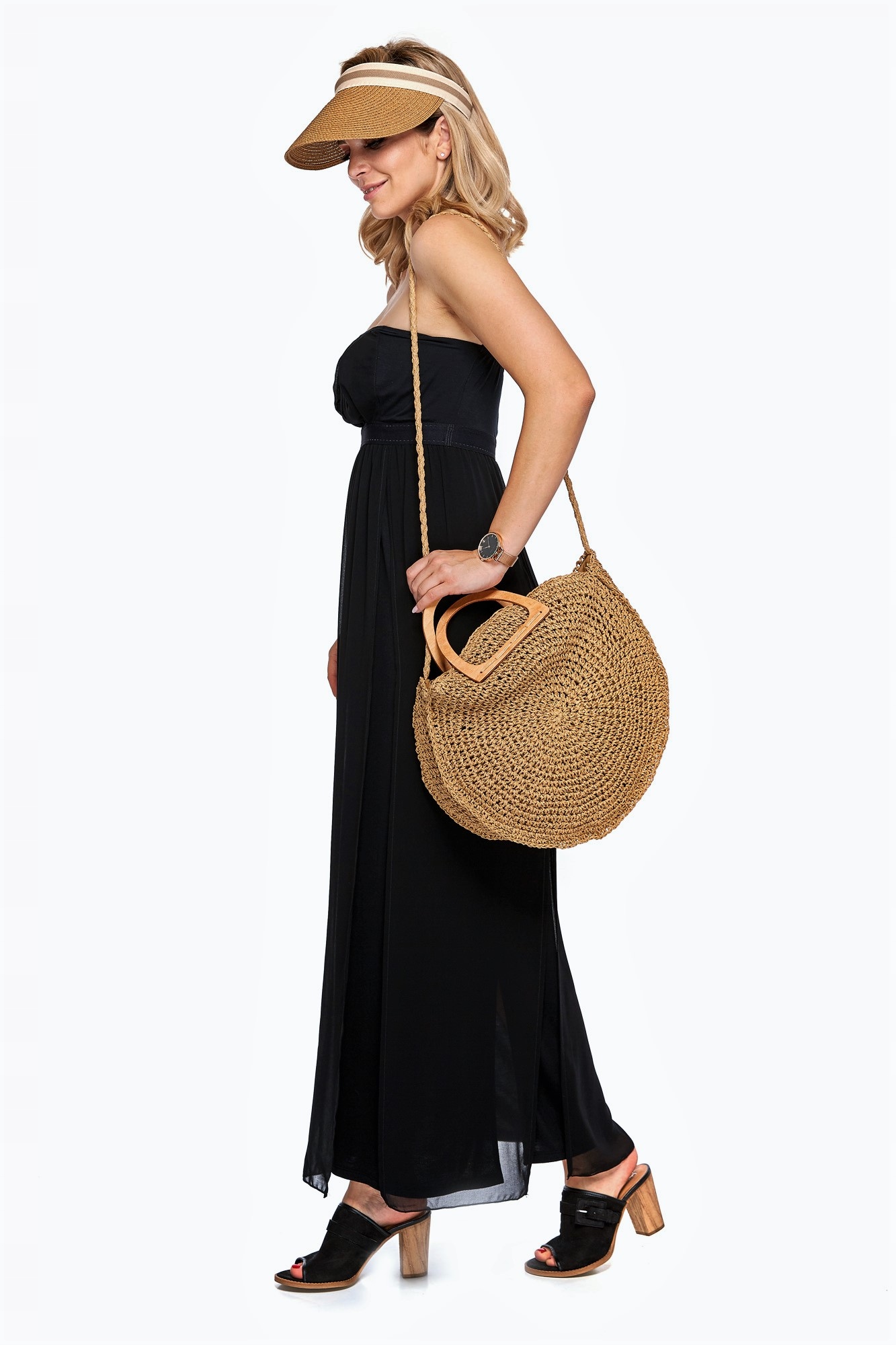 DASZEK SŁOMIANY PRZECIWSŁONECZNY CZAPKA beż Wzór dominujący bez wzoru