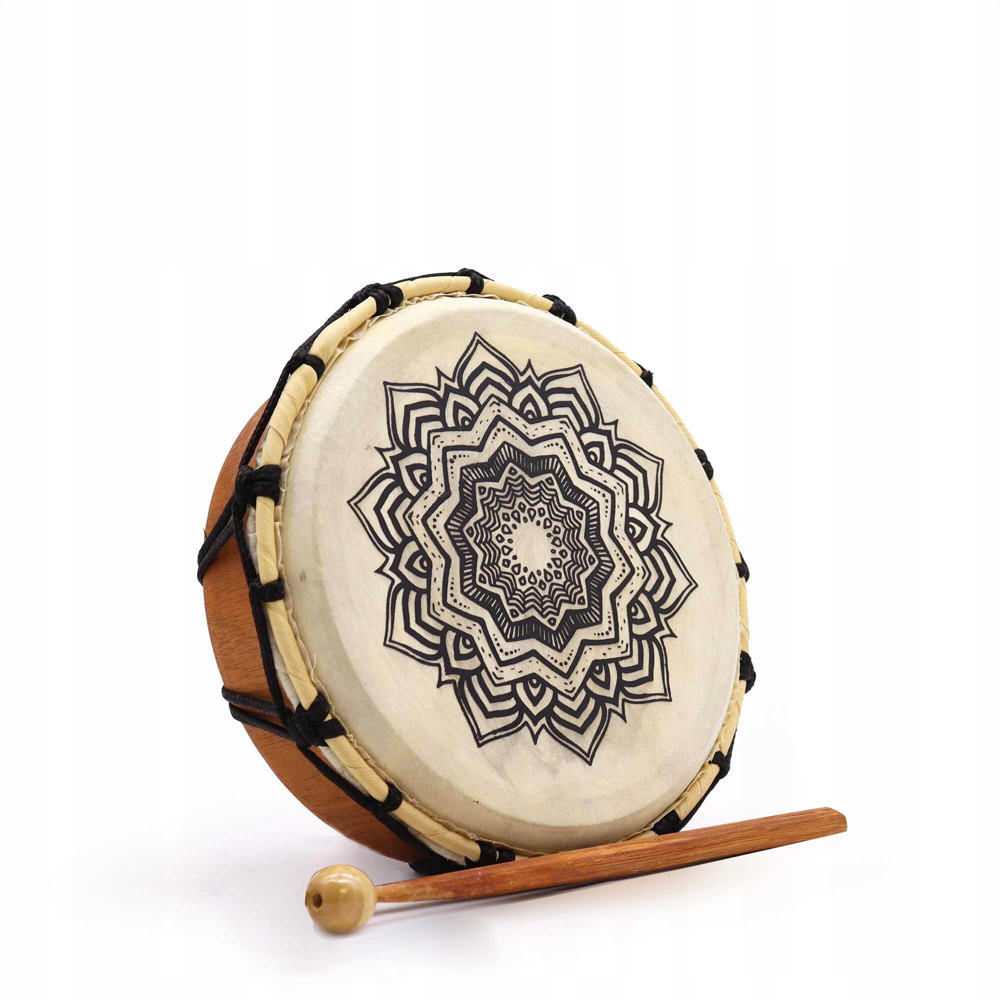 Šamanský buben Mandala s paličkou – 20 cm