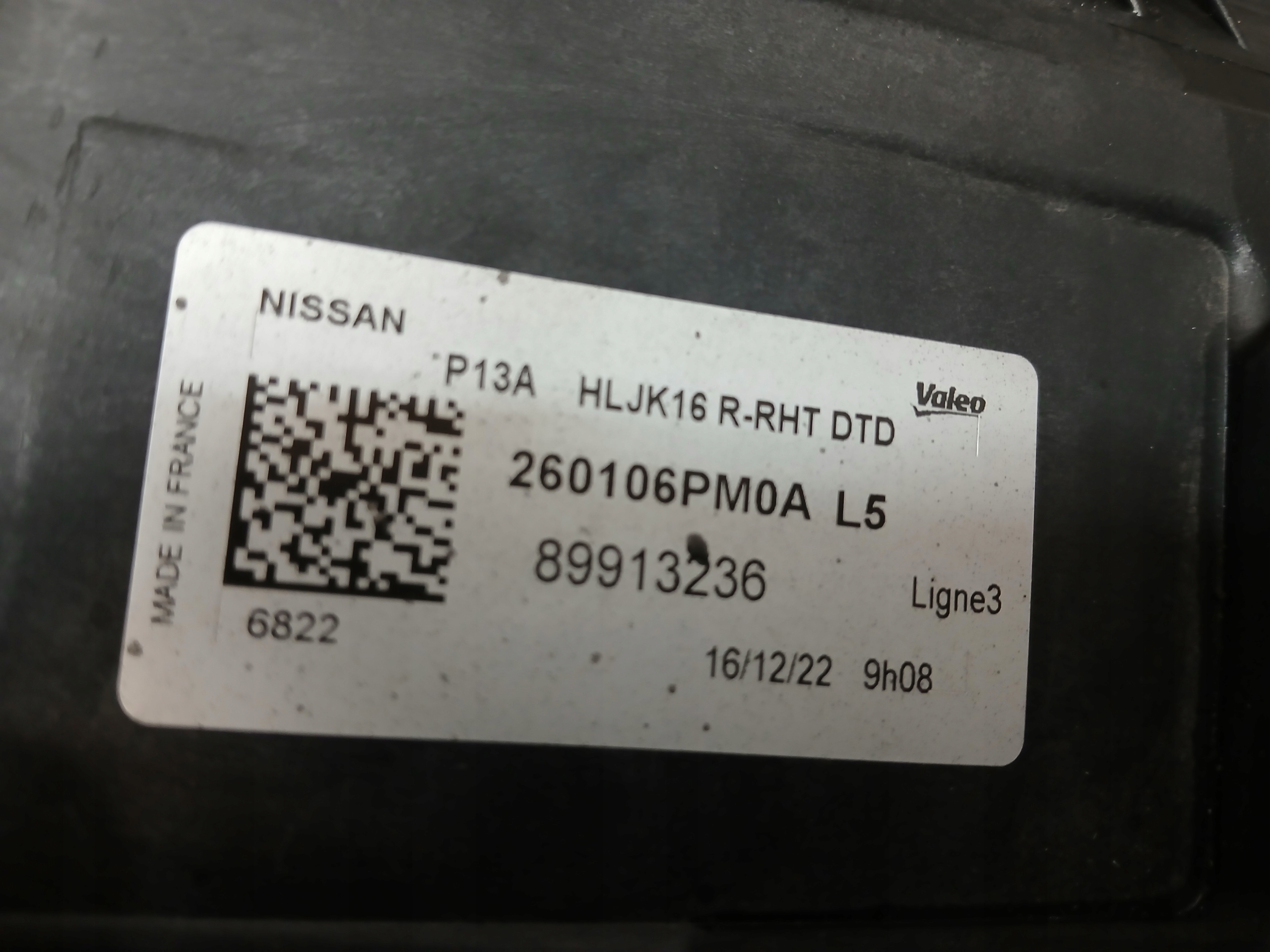 light front right NISSAN JUKE II 2 F16 FULL LED 89913236