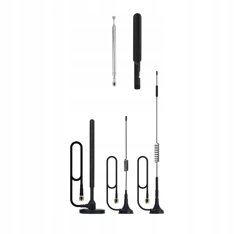 Radiora ANT-5 zestaw 5 anten do odbiornika Sdr 40MHz-6GHz SDRPlay, HackRF