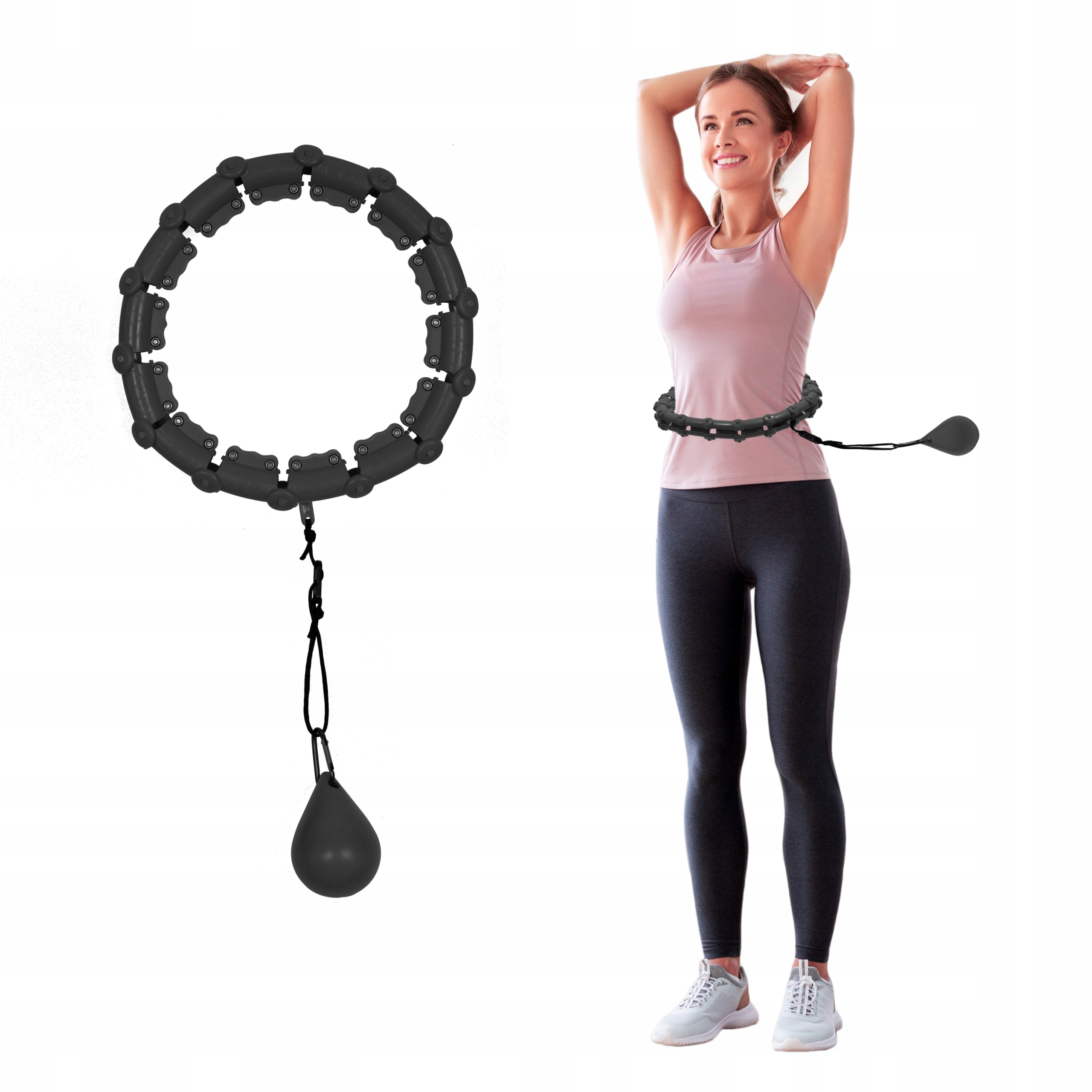 SKŁADANY SMART HULA HOP Z OBCIAZENIEM PLUS SIZE