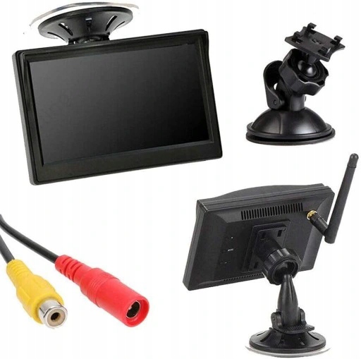 BEZPRZEWODOWY ZESTAW COFANIA HD KAMERA + LCD 5'' Wyświetlacz LCD ekran