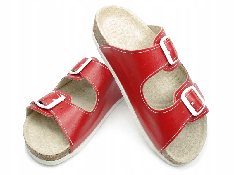 

Klapki Medyczne Ortopedyczne Korek - Czerwony 40