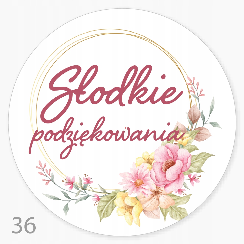 

Naklejki Słodkie Podziękowania Cukiernia 24 szt