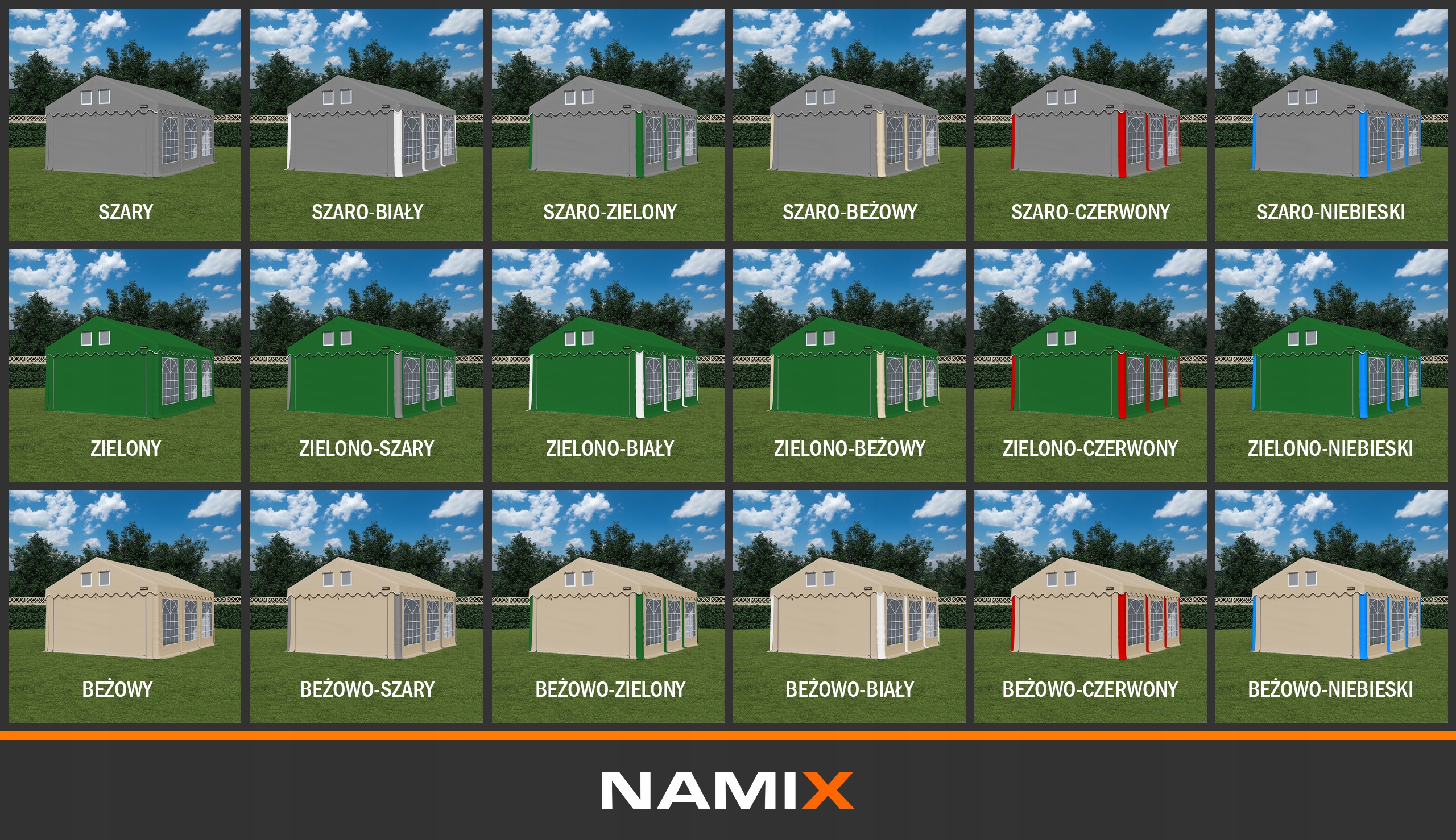 Намет для зберігання GRAND 5x10 РІЗНІ КОЛЬОРИ Виробник NAMIX