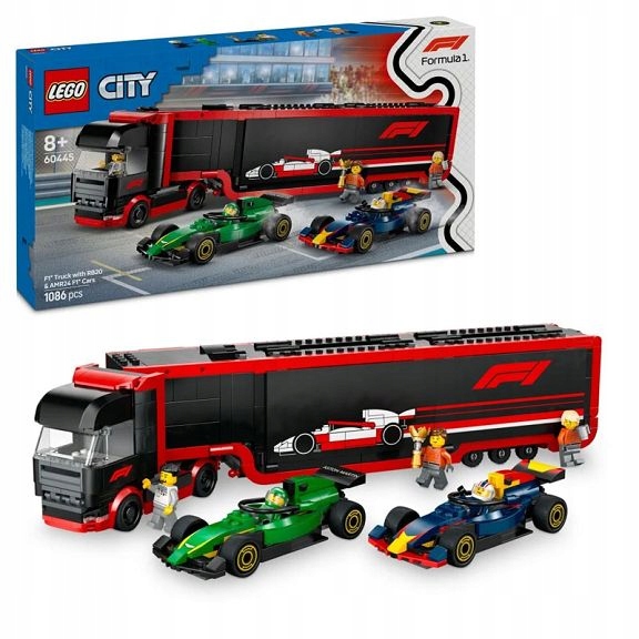 Lego City F1 Nákladní automobil s formulemi RB20 a AMR24 F1 60445
