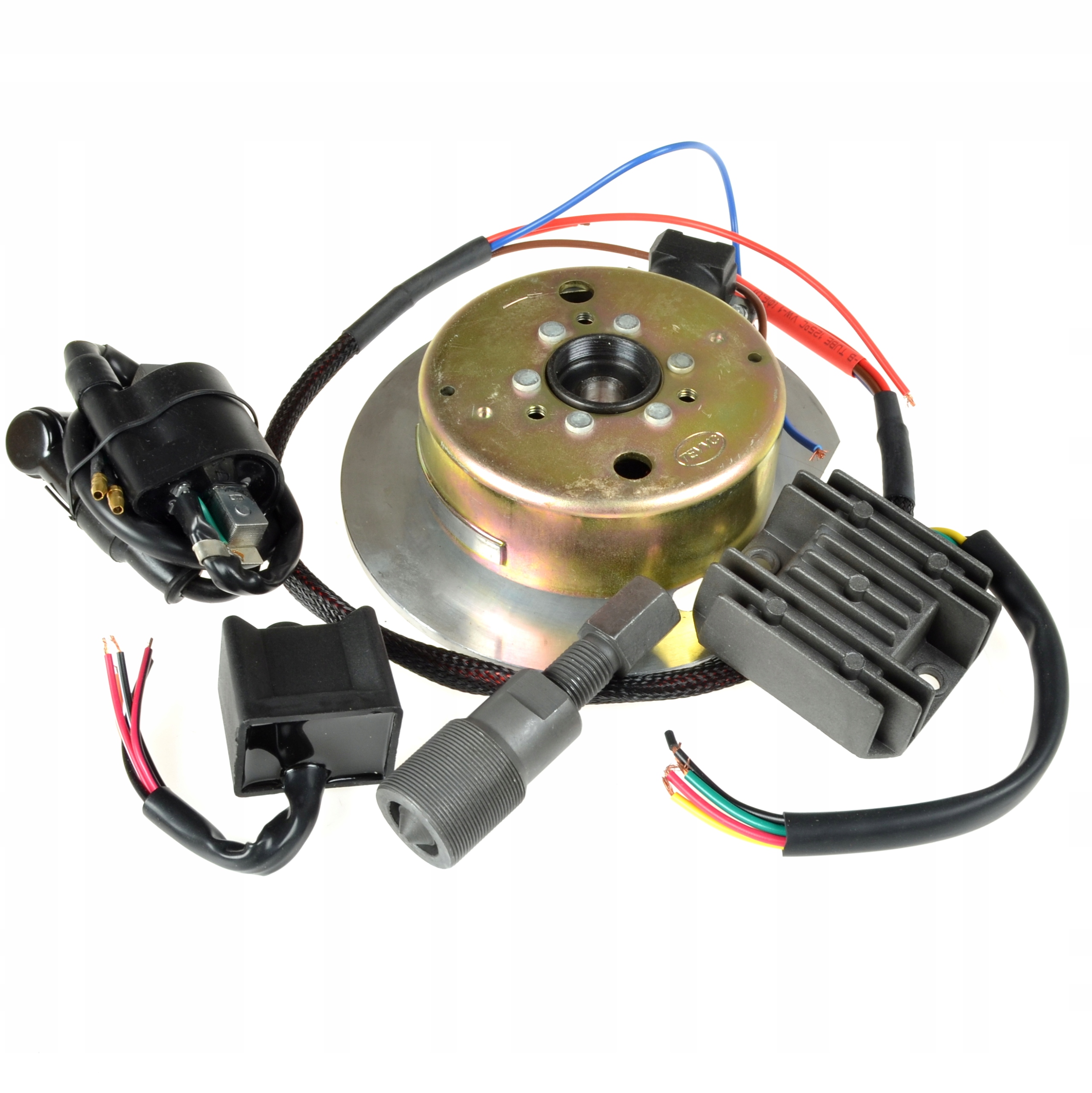 Bezkontaktné zapaľovanie CDI 12V Wsk 125 Kpl Delux Modul Cievka Regulátor Koleso