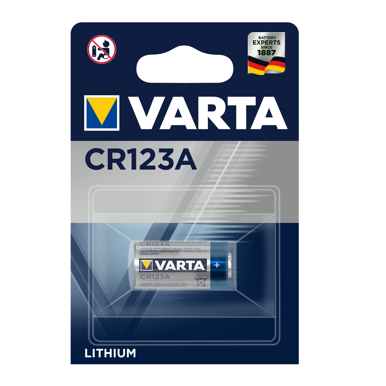 

bateria Varta CR123A, DL123 CR17345 EL123AP