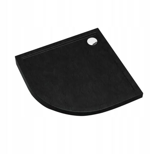 Schedpol Sharper Black Stone brodzik półokrągły 80x80