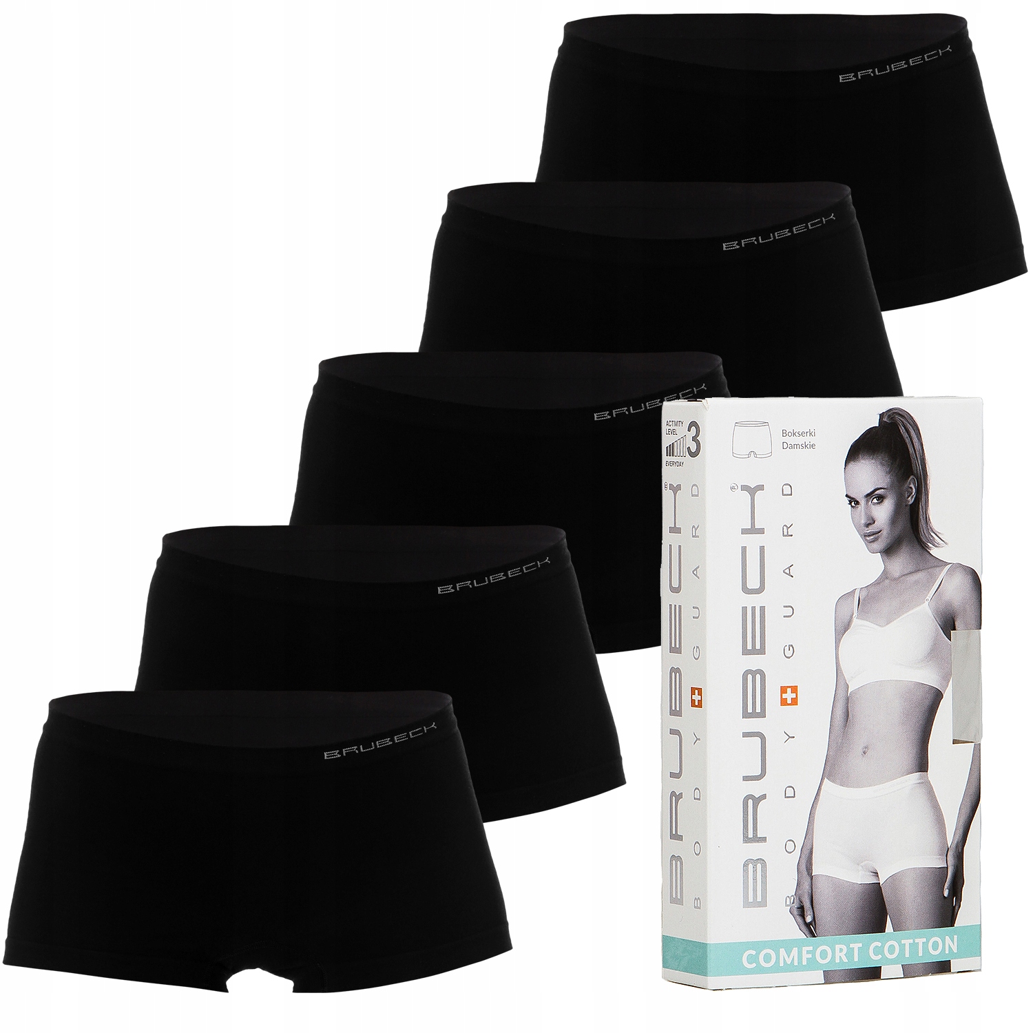 

Bezszwowe Bokserki 5szt Brubeck Cotton L BG32