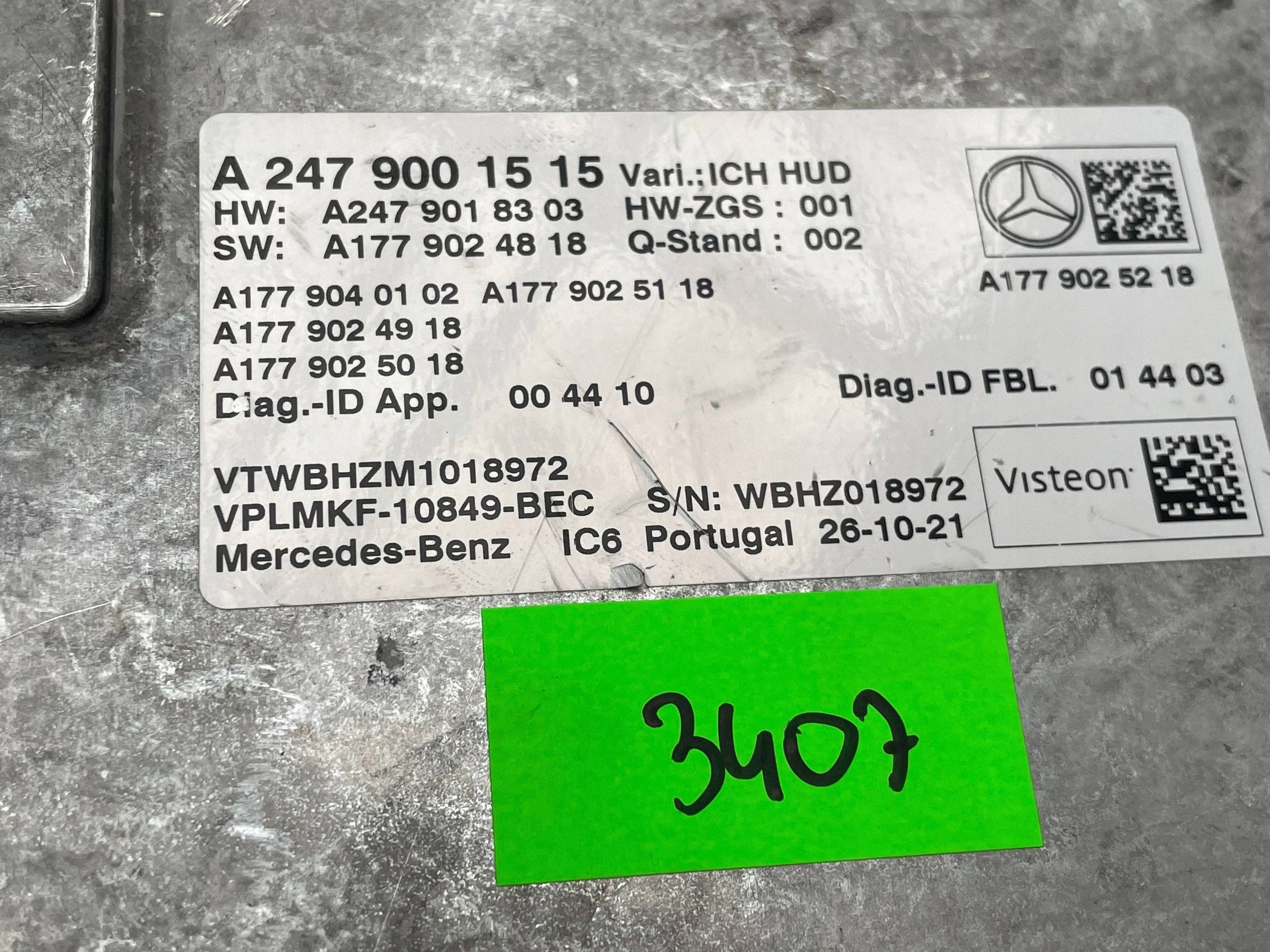 MERCEDES W247 Module Instruments tachymètre compte tours A2479001515 !J