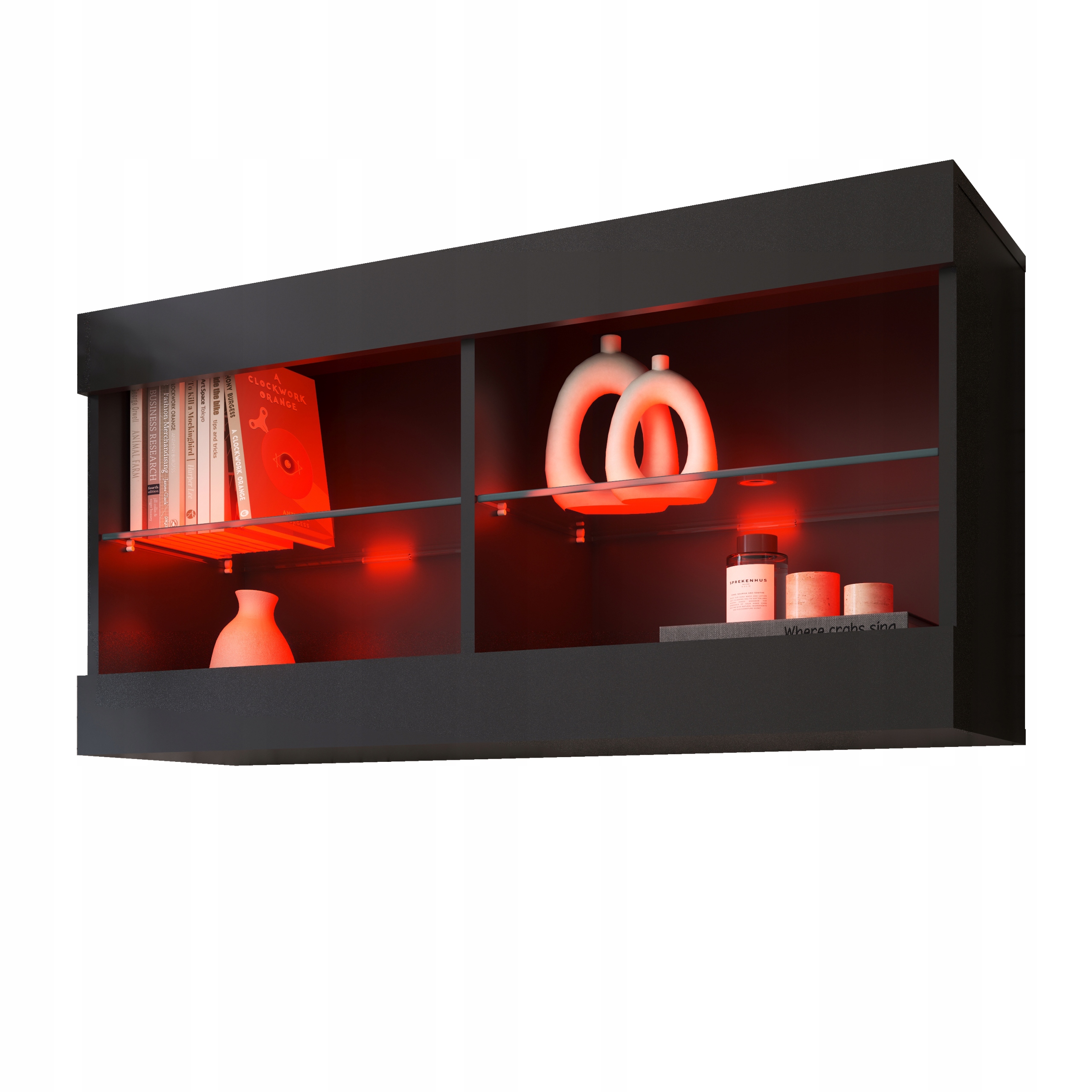 komodee Tivoli Závěsná vitrína Horizontal Černá Rgb Led