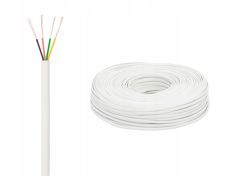 Kabel przewód telefoniczny XTREME płaski KP-4/100m