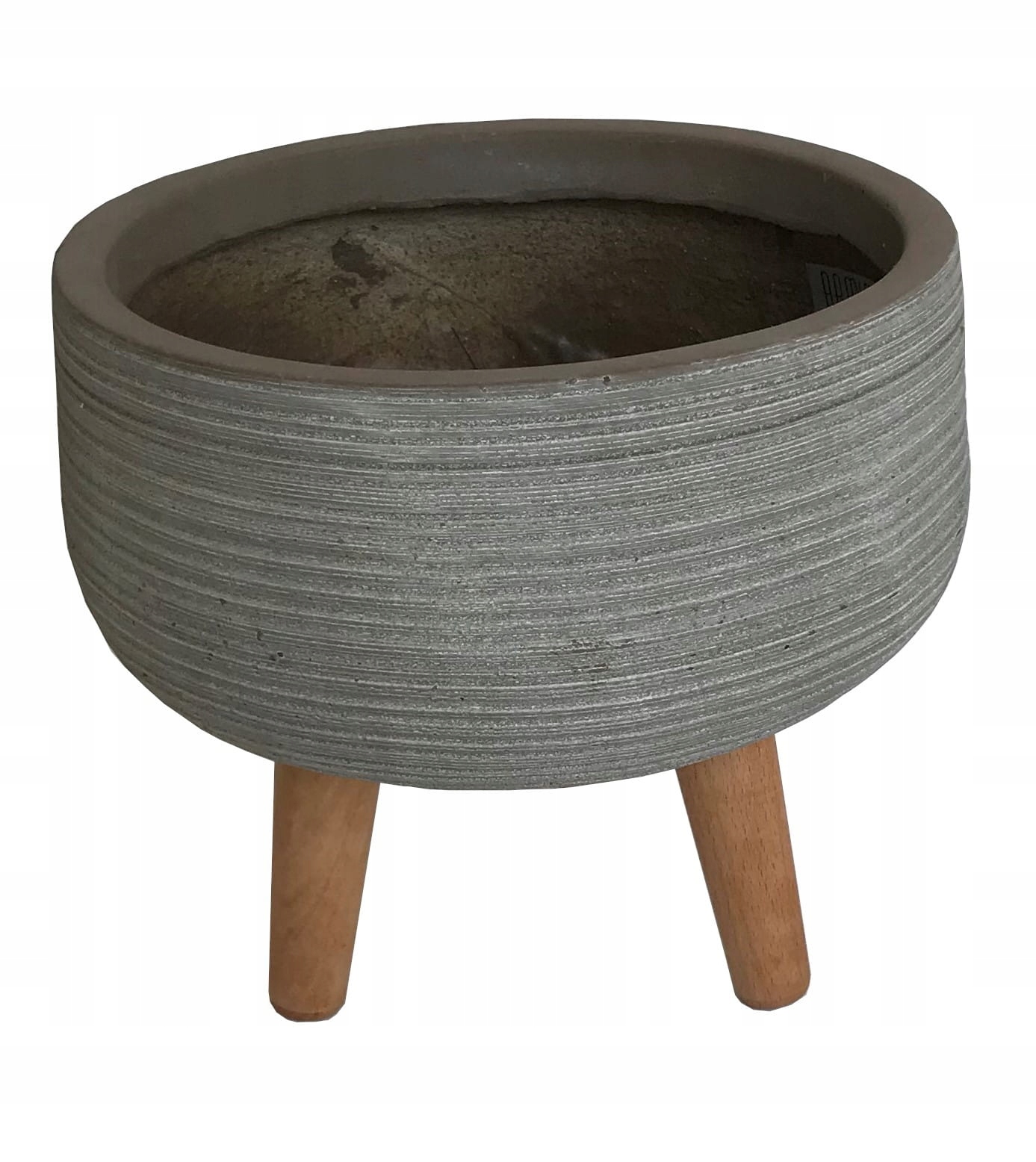 DONICZKA NA NÓŻKACH OSŁONKA SZARA BRĄZOWA 24x26cm