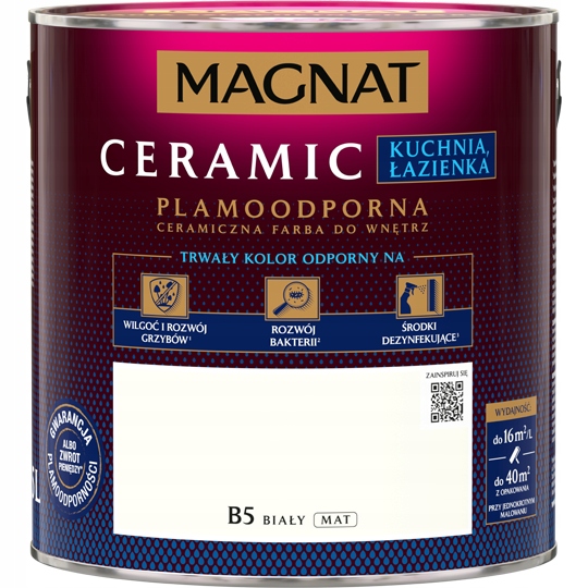Magnat Ceramic Kuchnia Łazienka 2,5L B5 Biały czysta biel mat