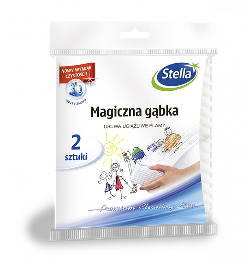 

Magiczna gąbka Stella 2szt biały niebieski