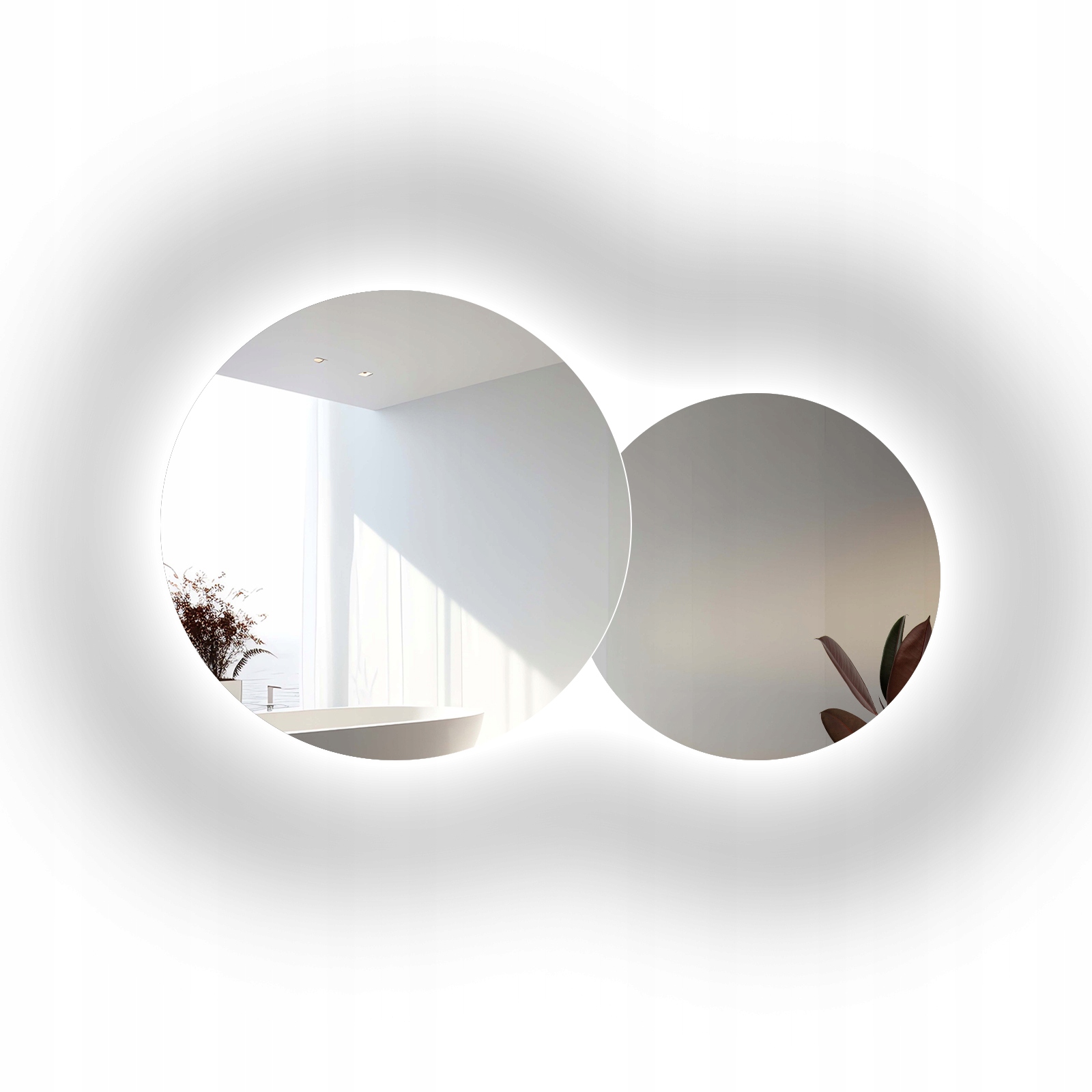 Sada zrcadel Universe Cut s Led podsvícením I (2ks) FI130 FI150