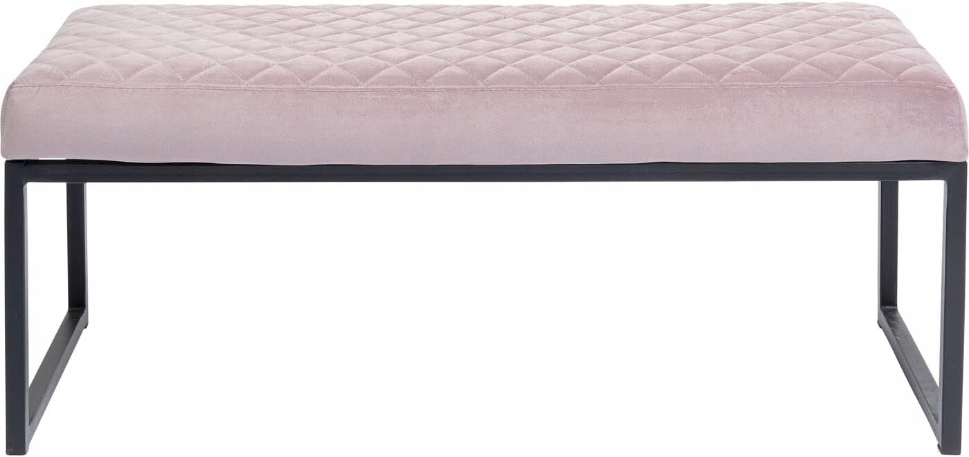 Kare Design Smart Velvet kovová lavička ružová 40 x 90 x 40 cm