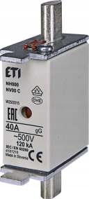 

Wkładka Topikowa NH00C Eti 004181210 40A gG 500V
