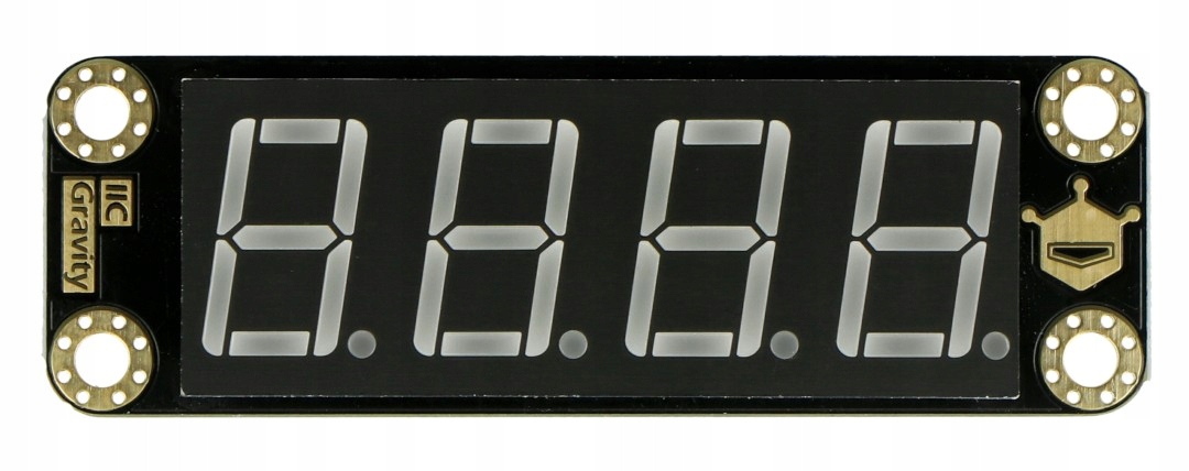 Gravity - wyświetlacz segmentowy 4-cyfrowy I2C - zielony Producent DFRobot