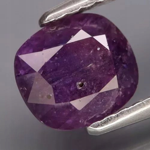 Přírodní Safír 1.77ct Fialový Cushion eCertifikát Wbd