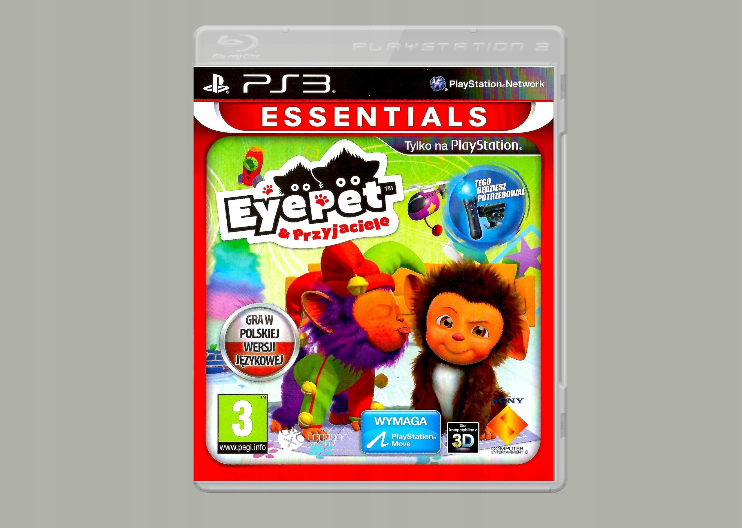 PS3 ESSENTIALS EYEPET I PRZYJACIELE Polski Dubbing Tryb gry multiplayer singleplayer