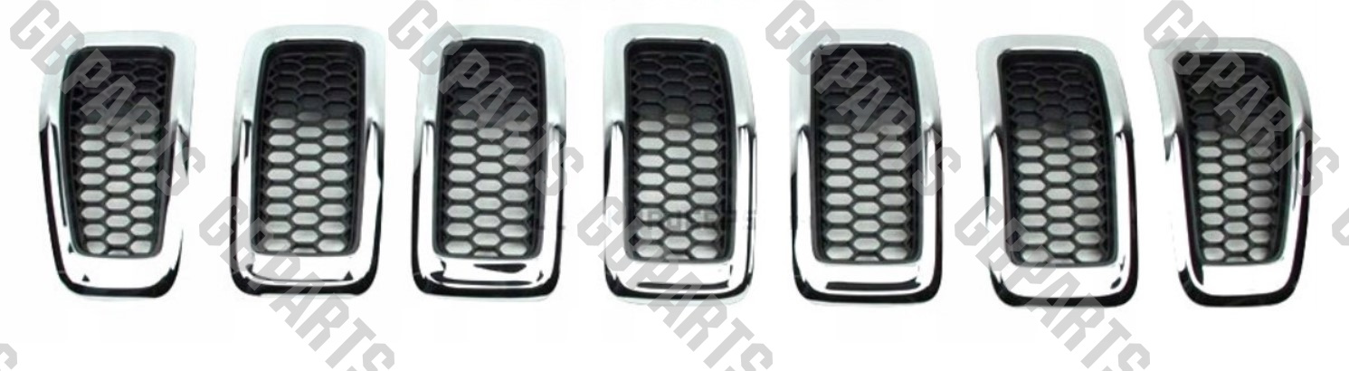 Grilovací Mřížky V Masce Chrom Jeep Cherokee Kl 2014-2018