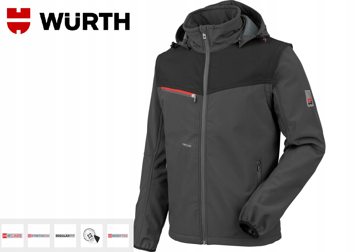 Kurtka Softshellowa Wurth Stretch X Antracyt R.l