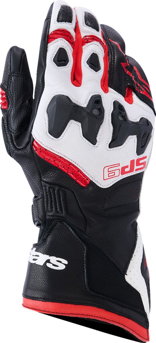 Kožené Motocyklové Rukavice Alpinestars SP-9 B/w/r (2XL) 3500526-1304-2XL