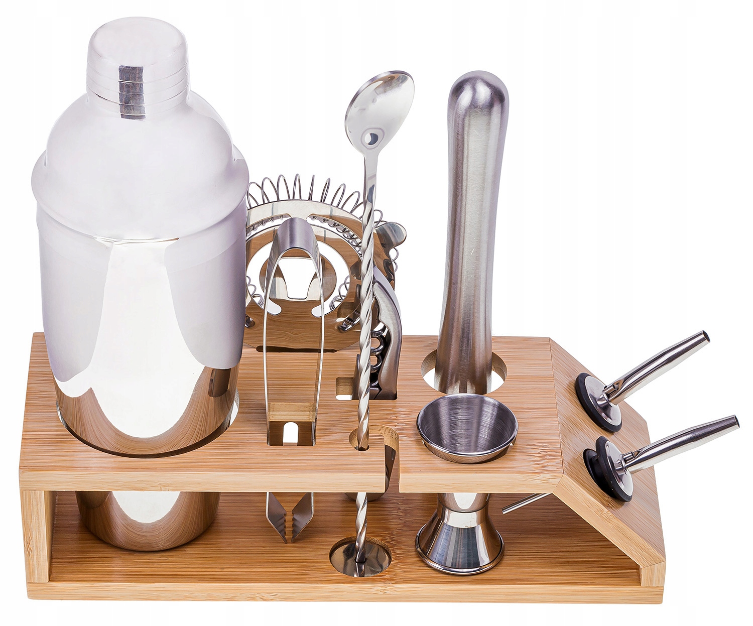 ZESTAW BARMAŃSKI DO DRINKÓW BAMBUS PODSTAWKA 10 el Producent BK