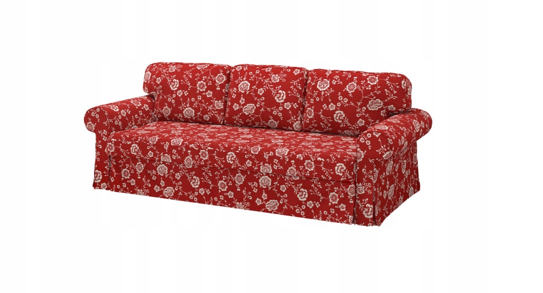 Ikea Vretstorp pokrytie 3-miestnej nerozkladacej pohovky, červená/biela