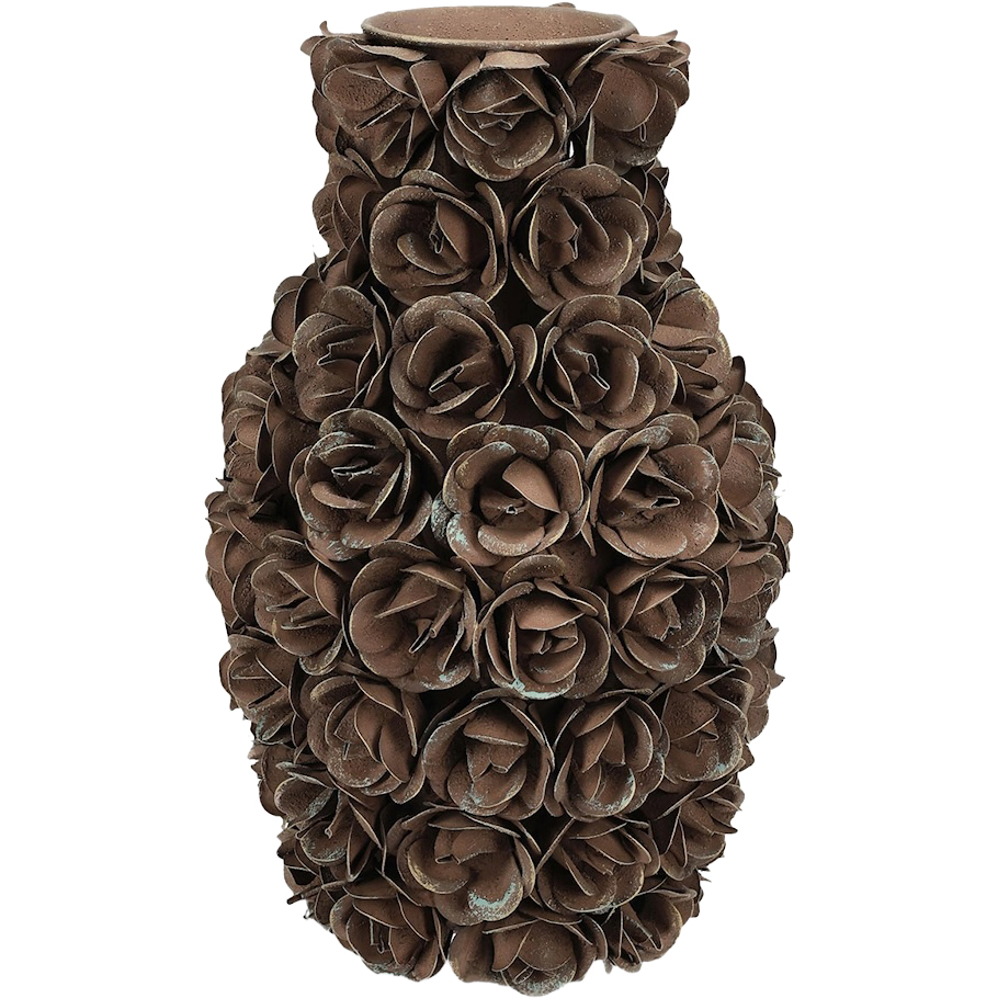 Váza Na Kytice Květiny Loft Hnědá 30 cm Boho Retro Loft Ozdoba Dekorace