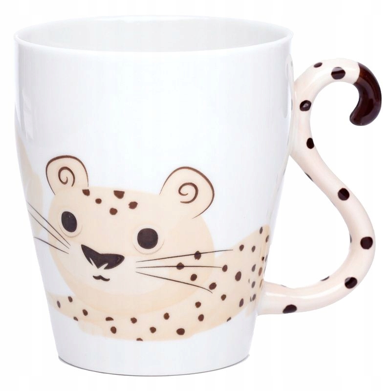 KUBEK GEPARD Z OGONKIEM KUBEK Z OGONEM DZIKI KOT