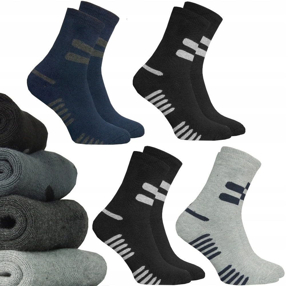 

4x Ciepłe Skarpety Bawełniane robocze Termo 40-43