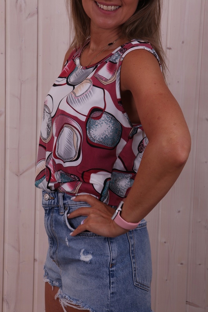 LEKKA BLUZKA KOŁA KÓŁKA NADRUK PRINT KOLORY *3XL Materiał dominujący bawełna