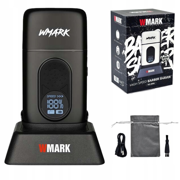 Wmark NG-8906B Barber Shaver holicí strojek na vlasy a vousy Uv 9500 Rpm