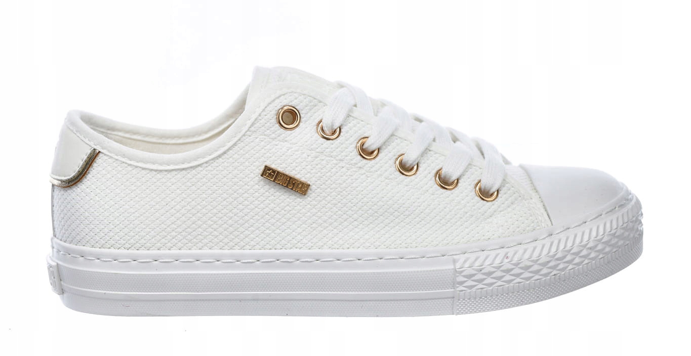 Dámské tenisky Big Star RR274766 šněrovací vaflové, bílé, velikost 41