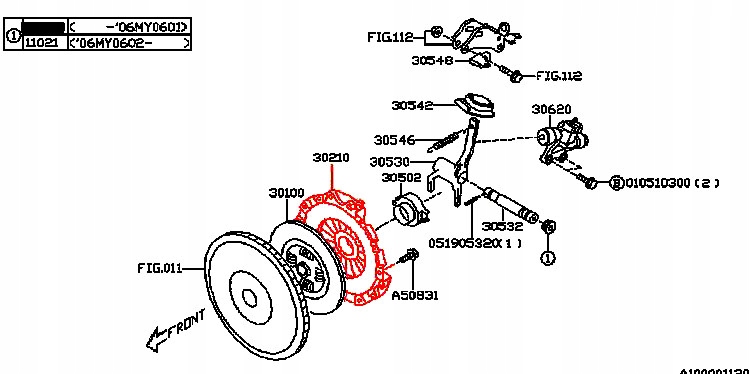 SUBARU IMPREZA 01- DOCISK SPRZĘGŁA EJ207 EJ257 STi Typ samochodu Samochody osobowe