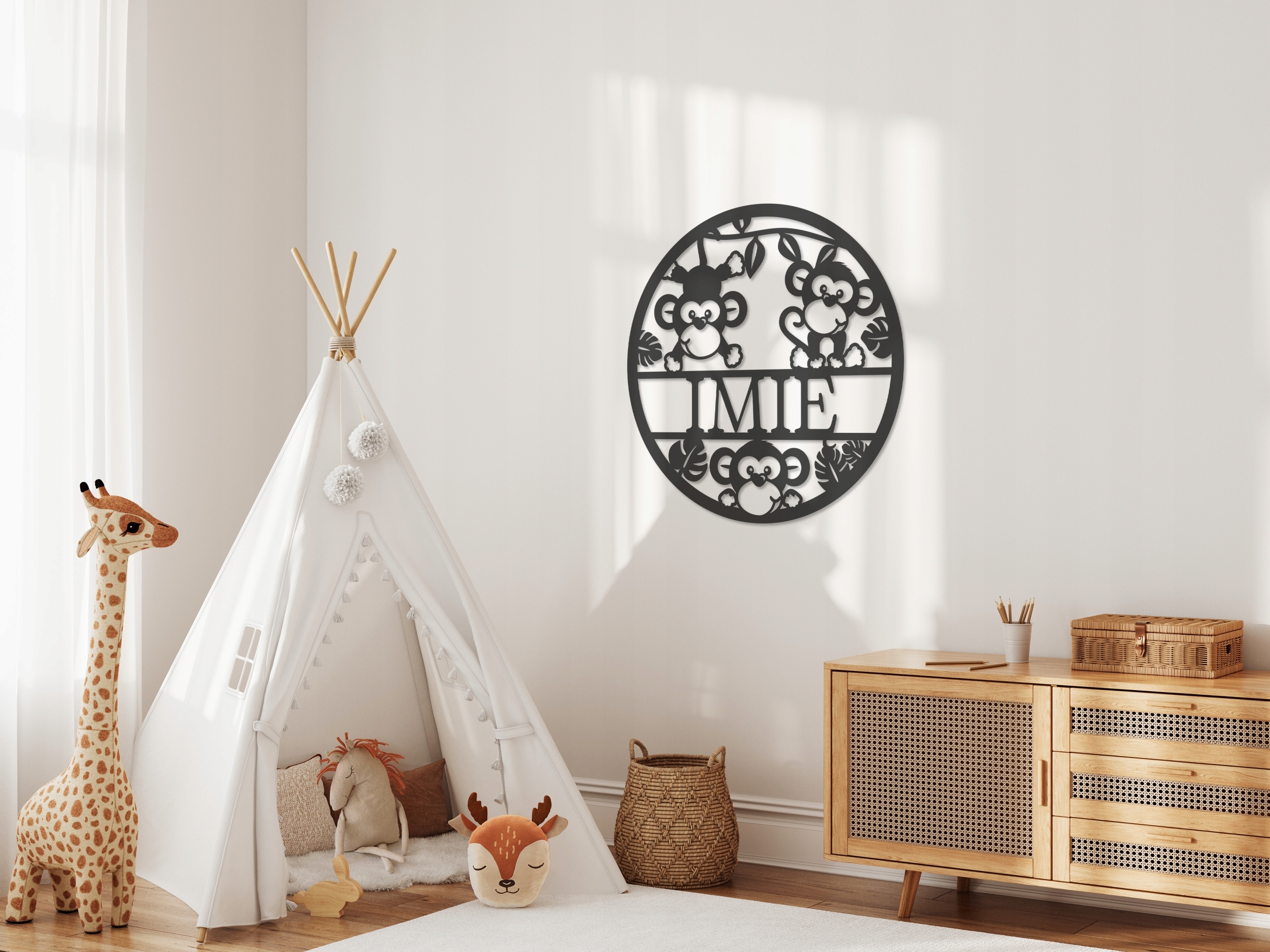 DODATEK DO POKOJU DZIECIĘCEGO IMIĘ DZIECKA NA ŚCIANĘ DEKORACJA NAPIS 50 cm Płeć unisex