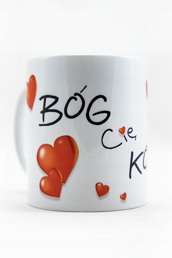 

Kubek Bóg cię kocha biały