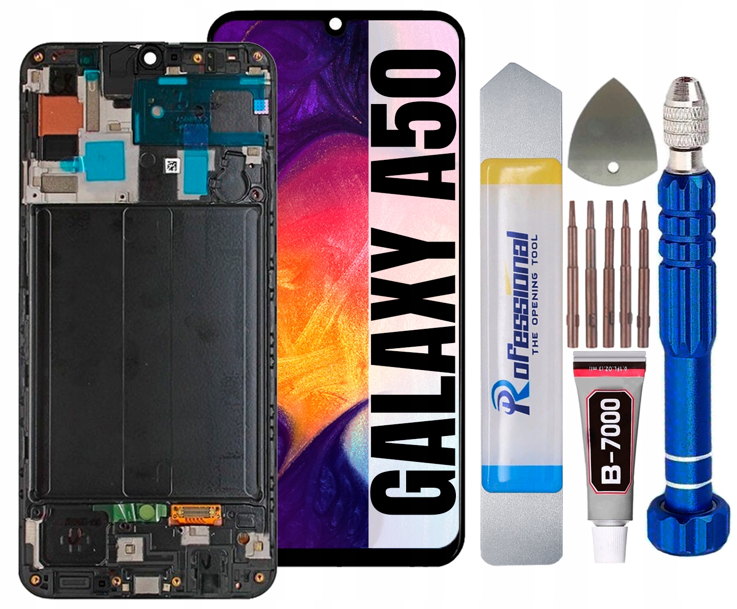 Displej Pro Samsung Galaxy A50 2019 A505 Oled LCD Rámeček