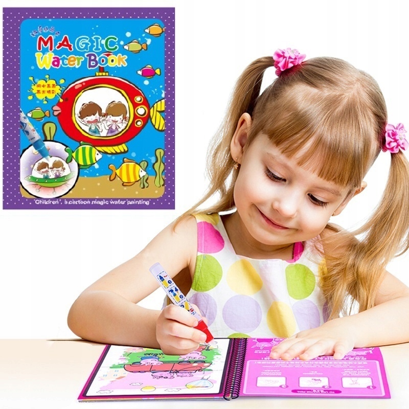 MAGICZNA WIELORAZOWA KOLOROWANKA WODNA + PISAK EAN (GTIN) 5703603638377